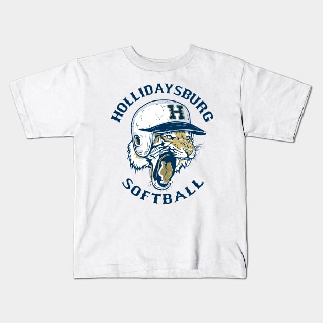Hollidaysburg Softball Kids T-Shirt by OutdoorMayhem